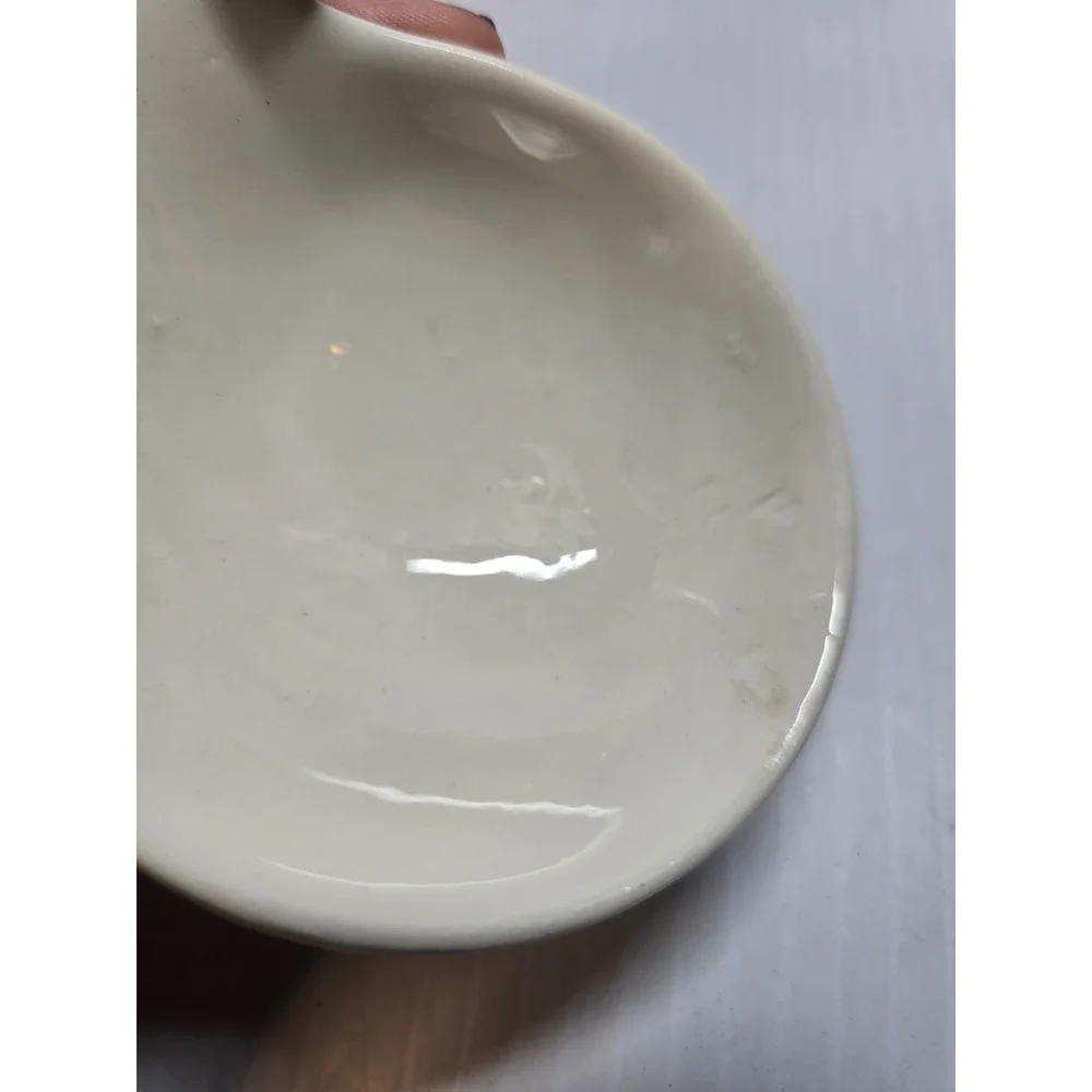 Vintage Ceramic Soup Tureen with Ladle‎ and Underplate Floral Design Blue Trim